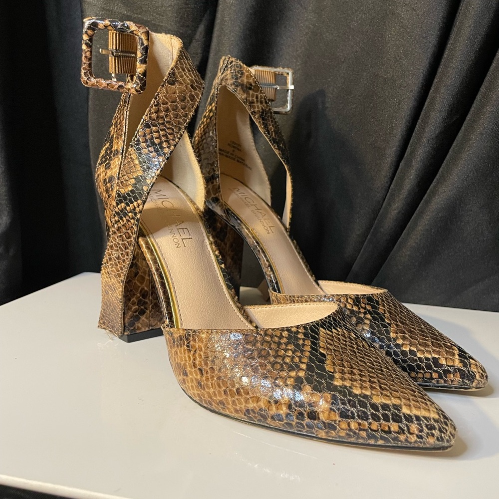 Michael Shannon Brown Snakeskin Heels